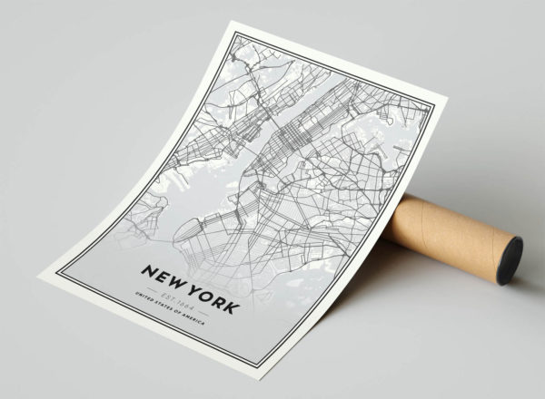 New York - Modern Minimalist City Map Poster - Image 3